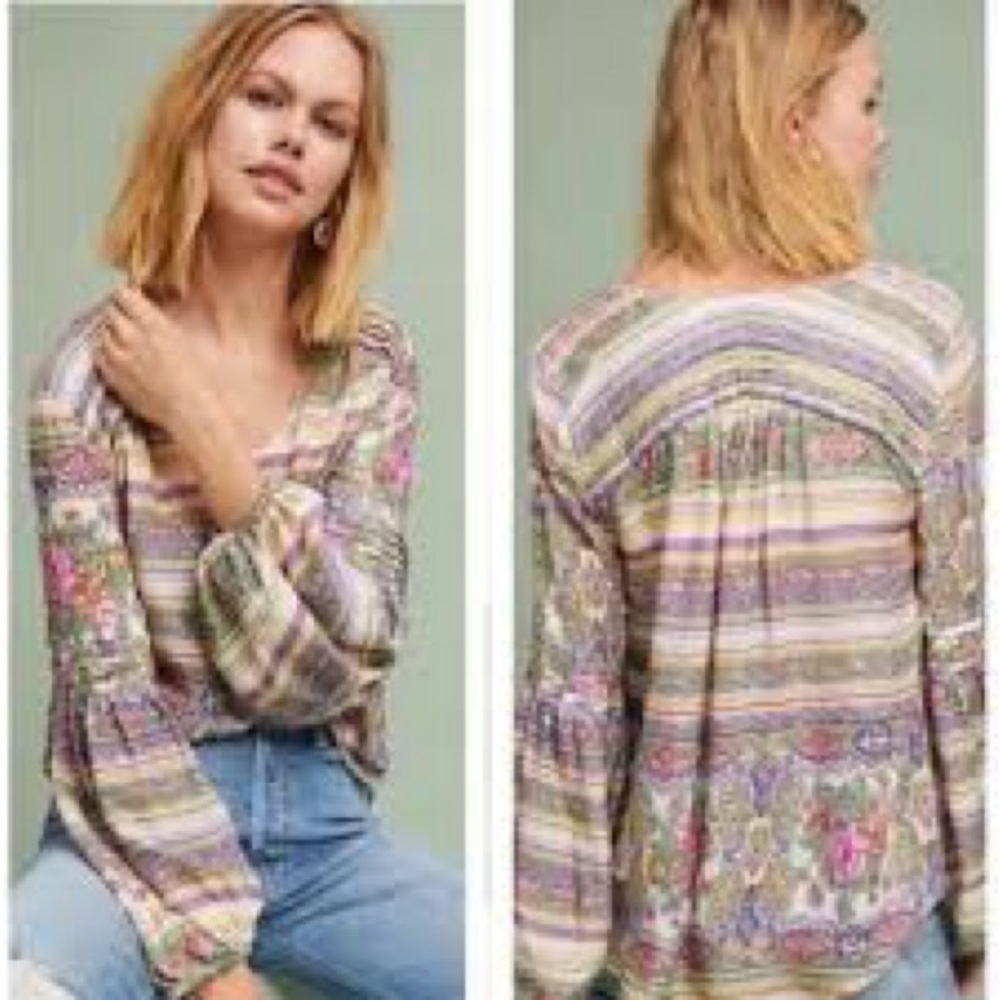 Maeve‎ Anthropologie Caresco Peasant Top